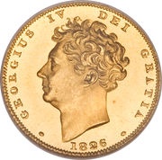 ½ Sovereign - George IV obverse image