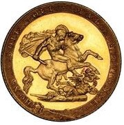 1 Sovereign - Victoria Pattern, United Kingdom, 1870 reverse image