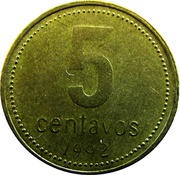 5 Centavos reeded edge reverse image