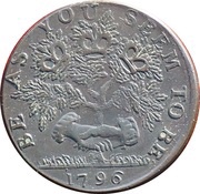 ½ Penny God Save The King - Be As You Seem To Be, United Kingdom, 1796 reverse image