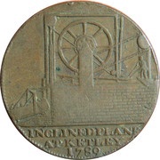 ½ Penny Shropshire – Coalbrook Dale, United Kingdom, 1792 reverse image
