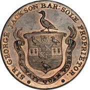 ½ Penny Herts - Bishops Stortford / Sir George Jackson obverse image