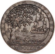 ½ Penny Warwickshire - Birmingham / Clarke's, United Kingdom, 1795 reverse image