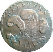 ½ Penny Middlesex - National Series / Princess of Wales, United Kingdom, 1795 reverse image