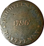 ½ Penny Sussex - Brightelmstone / W. Mighell, United Kingdom, 1796 reverse image