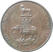 ½ Penny Warwickshire - Coventry / Kempson's, United Kingdom, 1797 reverse image