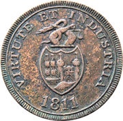 ½ Penny Bristol - Brass and Copper Company obverse image