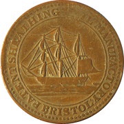½ Penny Bristol - Patent Sheathing Nail Manufactory / S. Guppy obverse image