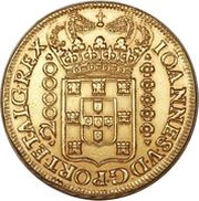 20 000 Réis - João V Vila Rica Mint obverse image