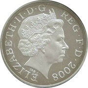 1 Penny - Elizabeth II 4th portrait; Royal Shield, Silver Piedfort obverse image