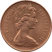 2 Pence - Elizabeth II 2nd portrait; set Issue obverse image