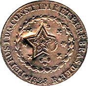 10 Réis - Pedro II Countermarked 20 Réis with star CEARÁ reverse image