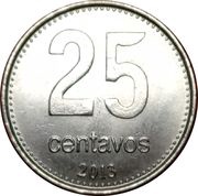 25 Centavos reverse image