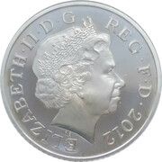 10 Pence - Elizabeth II 4th portrait; Royal Shield, Silver Proof obverse image