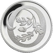 10 Pence - Elizabeth II O - Oak; Silver Proof, United Kingdom, 2018 reverse image