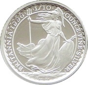 20 Pence - Elizabeth II 4th portrait; 1/10 oz Fine Silver, United Kingdom, 1998-2012 reverse image