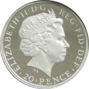 20 Pence - Elizabeth II 5th portrait; 1/10 oz Fine Silver obverse image