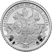 20 Pence - Charles III 1/10 oz Fine Silver, United Kingdom, 2023 reverse image