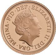 ¼ Sovereign - Elizabeth II 5th portrait obverse image