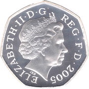 50 Pence - Elizabeth II Johnson's Dictionary; Silver Piedfort obverse image