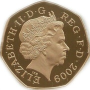 50 Pence - Elizabeth II Victoria Cross, medal; Gold Piedfort obverse image