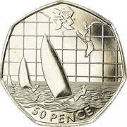 50 Pence - Elizabeth II 4th portrait; Sailing, United Kingdom, 2011 reverse image