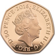 50 Pence - Elizabeth II Beatrix Potter; Gold Proof obverse image