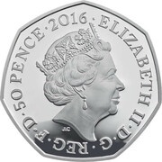50 Pence - Elizabeth II Mrs Tiggy-Winkle; Silver Proof obverse image
