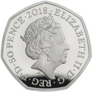 50 Pence - Elizabeth II Flopsy Bunny; Silver Proof obverse image