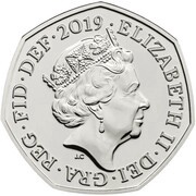 50 Pence - Elizabeth II 5th portrait; D-Day Anniversary obverse image