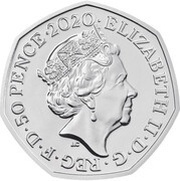50 Pence - Elizabeth II 5th portrait; Christopher Robin obverse image