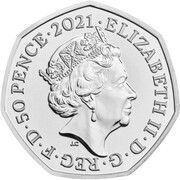 50 Pence - Elizabeth II 5th portrait; The Snowman obverse image