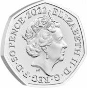 50 Pence - Elizabeth II 5th portrait; Harry Potter obverse image