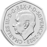 50 Pence - Charles III Darth Vader and Emperor Palpatine obverse image