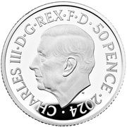 50 Pence - Charles III 1/4 oz Fine Silver obverse image