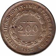 200 Réis - Pedro II obverse image