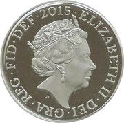 1 Pound - Elizabeth II 5th portrait; Royal Shield, Platinum Proof obverse image