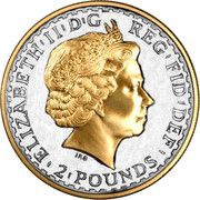 2 Pounds - Elizabeth II 4th portrait; 1 oz Fine Silver obverse image