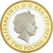 2 Pounds - Elizabeth II London Underground Train; Silver Proof obverse image