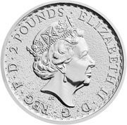 2 Pounds - Elizabeth II 5th portrait; 1 oz Fine Silver obverse image