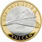 2 Pounds - Elizabeth II RAF Vulcan; Silver Proof, United Kingdom, 2018 reverse image