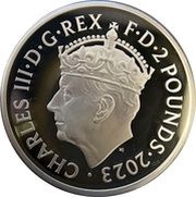 2 Pounds - Charles III Coronation; Silver Proof obverse image