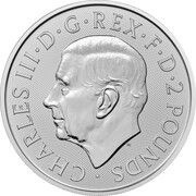 2 Pounds - Charles III Merlin; 1oz Fine Silver obverse image