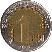 1 Peso Women's Vote reverse image