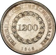 1200 Réis - Pedro II obverse image