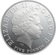 5 Pounds - Elizabeth II 4th portrait; Coronation Jubilee, Silver Proof obverse image