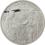 5 Pounds - Elizabeth II Battle of Waterloo; Silver Piedfort, United Kingdom, 2015 reverse image