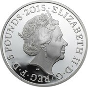 5 Pounds - Elizabeth II Battle of Waterloo; Silver Proof obverse image