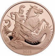 5 Pounds - Elizabeth II Royal Birthday; Gold Proof, United Kingdom, 2018 reverse image