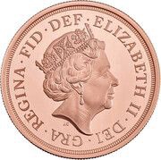 5 Sovereigns - Elizabeth II Sapphire Coronation obverse image